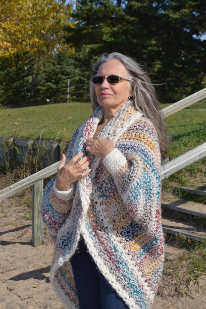 Easy Crochet Pattern Luxe Oversized Shrug Cardigan