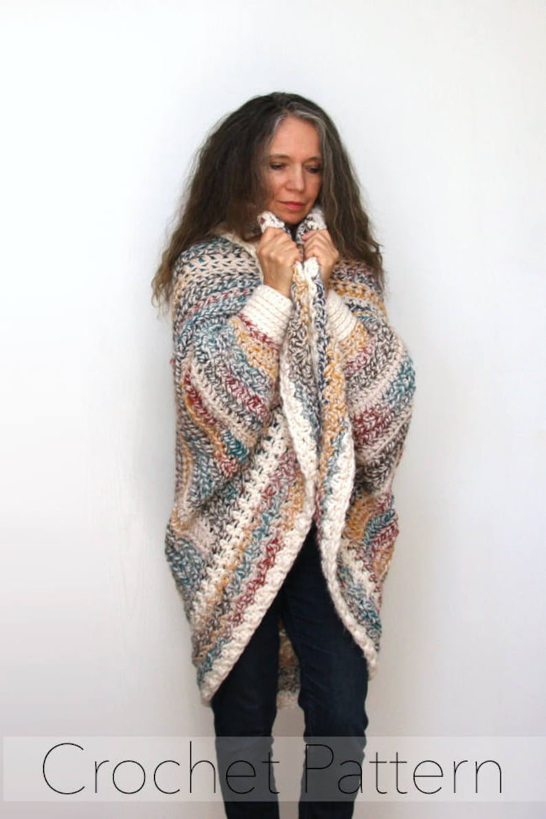 Easy Crochet Pattern Luxe Oversized Shrug Cardigan