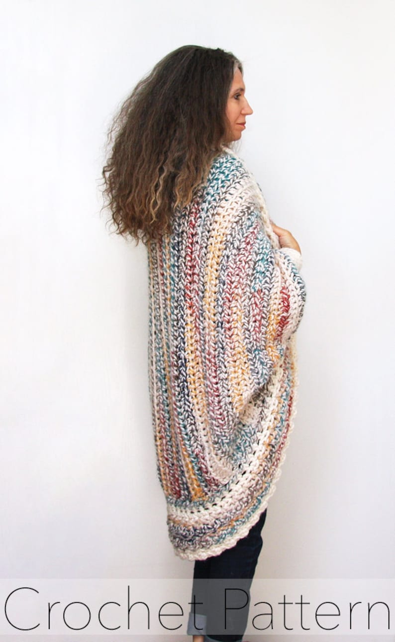 Easy Crochet Pattern Luxe Oversized Shrug Cardigan
