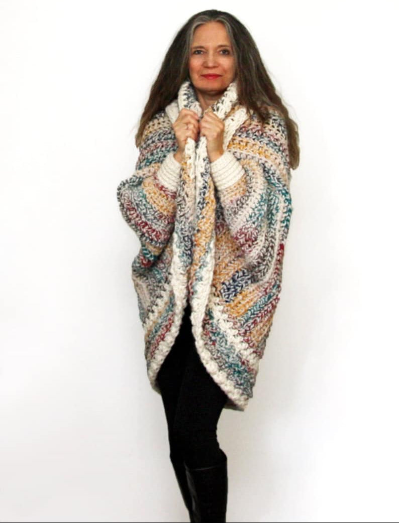 Easy Crochet Pattern Luxe Oversized Shrug Cardigan