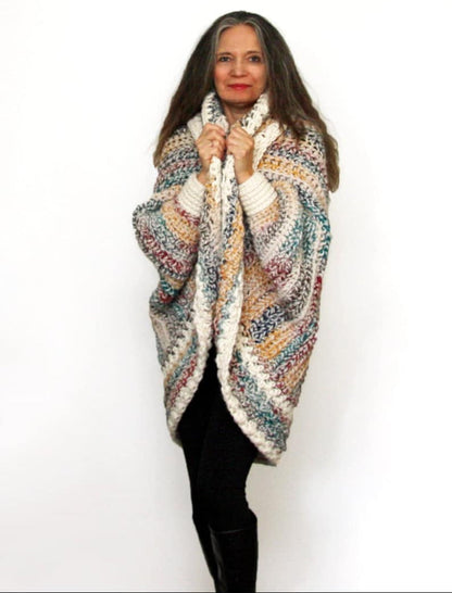 Easy Crochet Pattern Luxe Oversized Shrug Cardigan