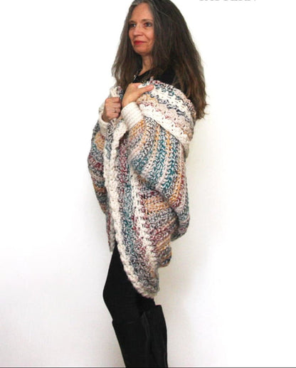 Easy Crochet Pattern Luxe Oversized Shrug Cardigan