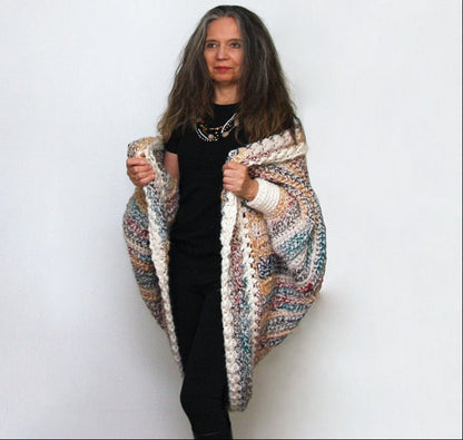 Easy Crochet Pattern Luxe Oversized Shrug Cardigan