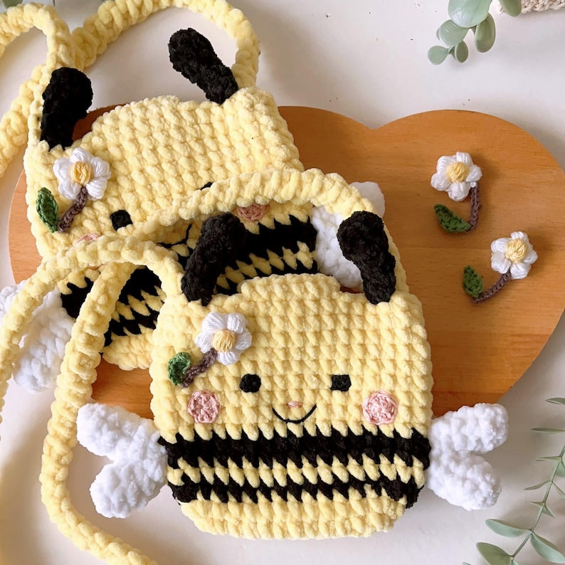 Crochet Bee Bag Pattern for Kids