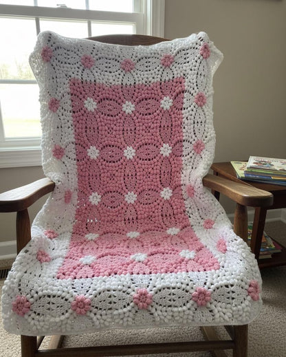 crochet flowers blanket blue and white afghan pattern