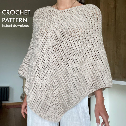 Easy Reversible Poncho Crochet Pattern