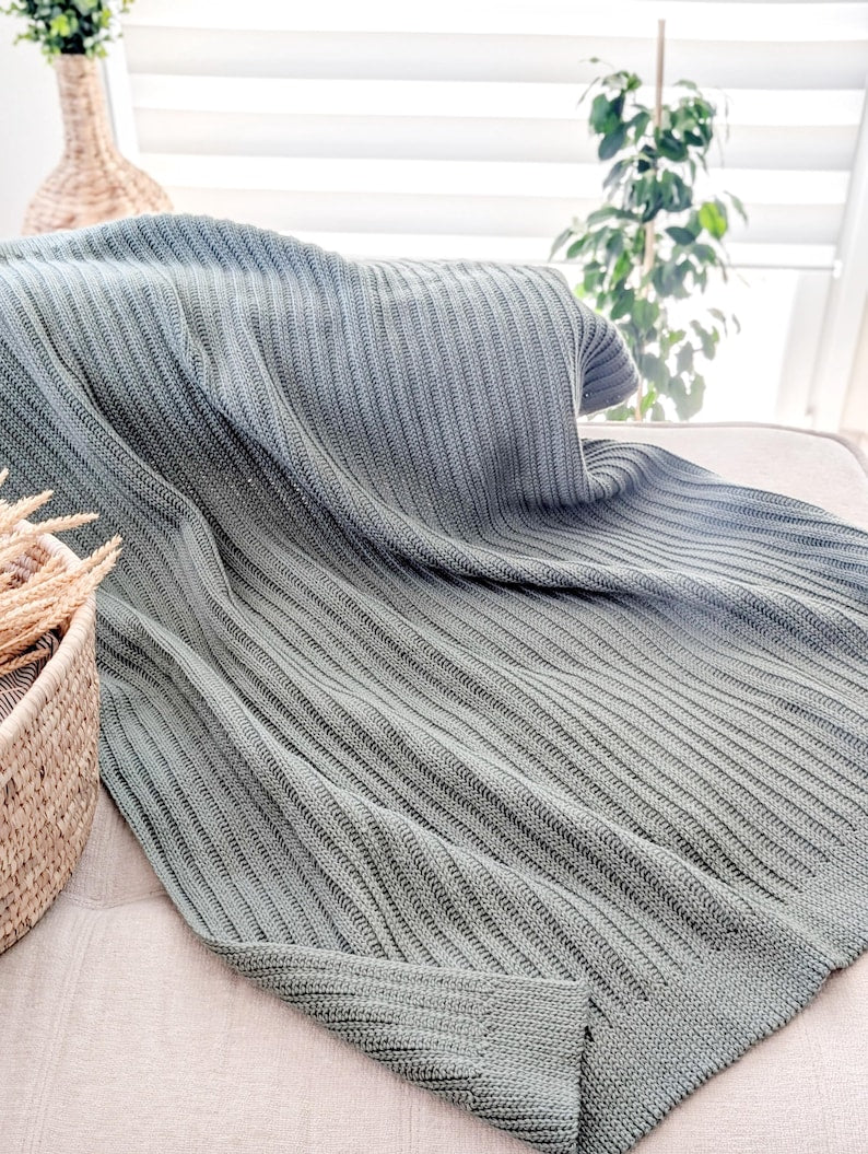 Knit-Look Throw Textured Crochet Blanket Pattern