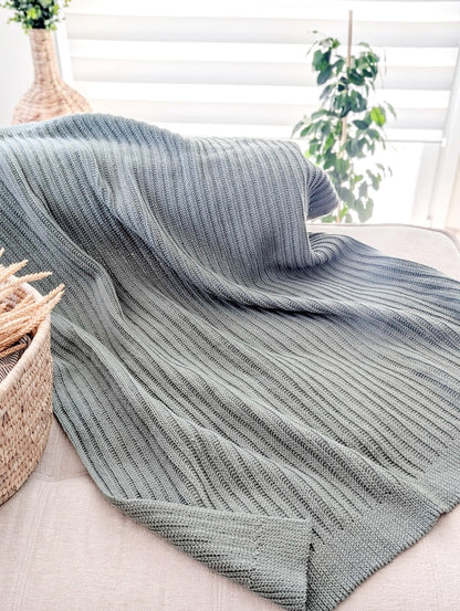 Knit-Look Throw Textured Crochet Blanket Pattern