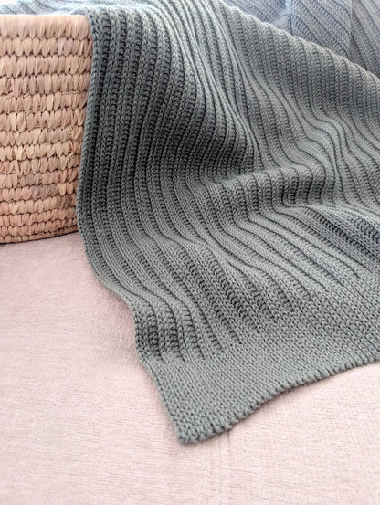 Knit-Look Throw Textured Crochet Blanket Pattern