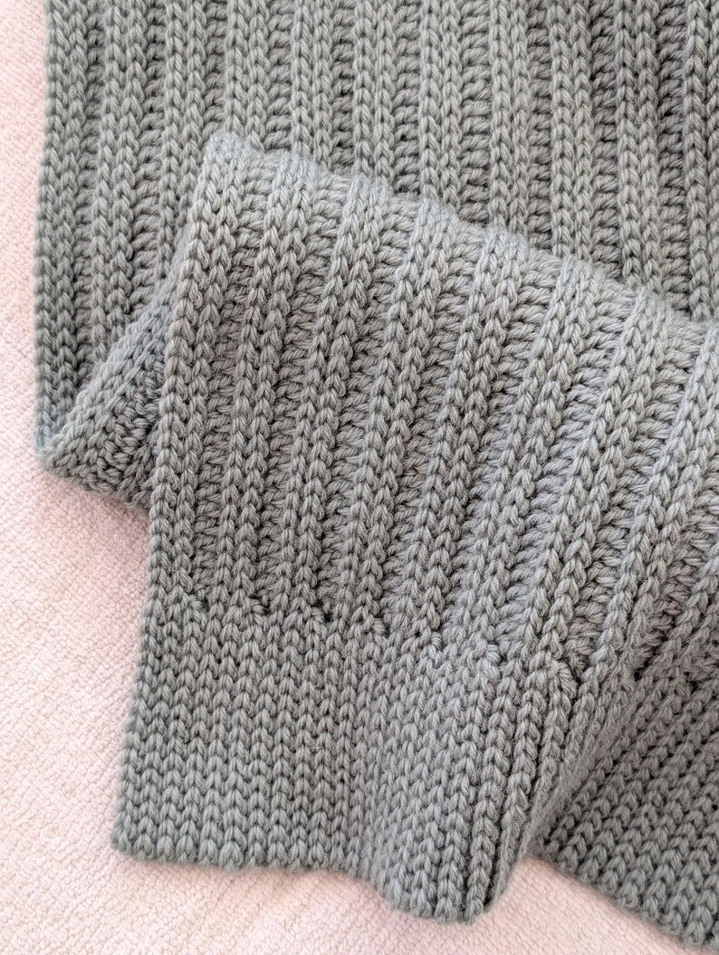 Knit-Look Throw Textured Crochet Blanket Pattern