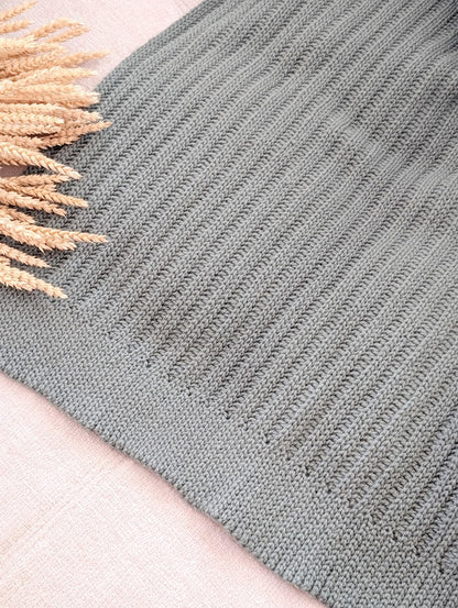 Knit-Look Throw Textured Crochet Blanket Pattern