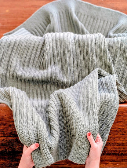 Knit-Look Throw Textured Crochet Blanket Pattern