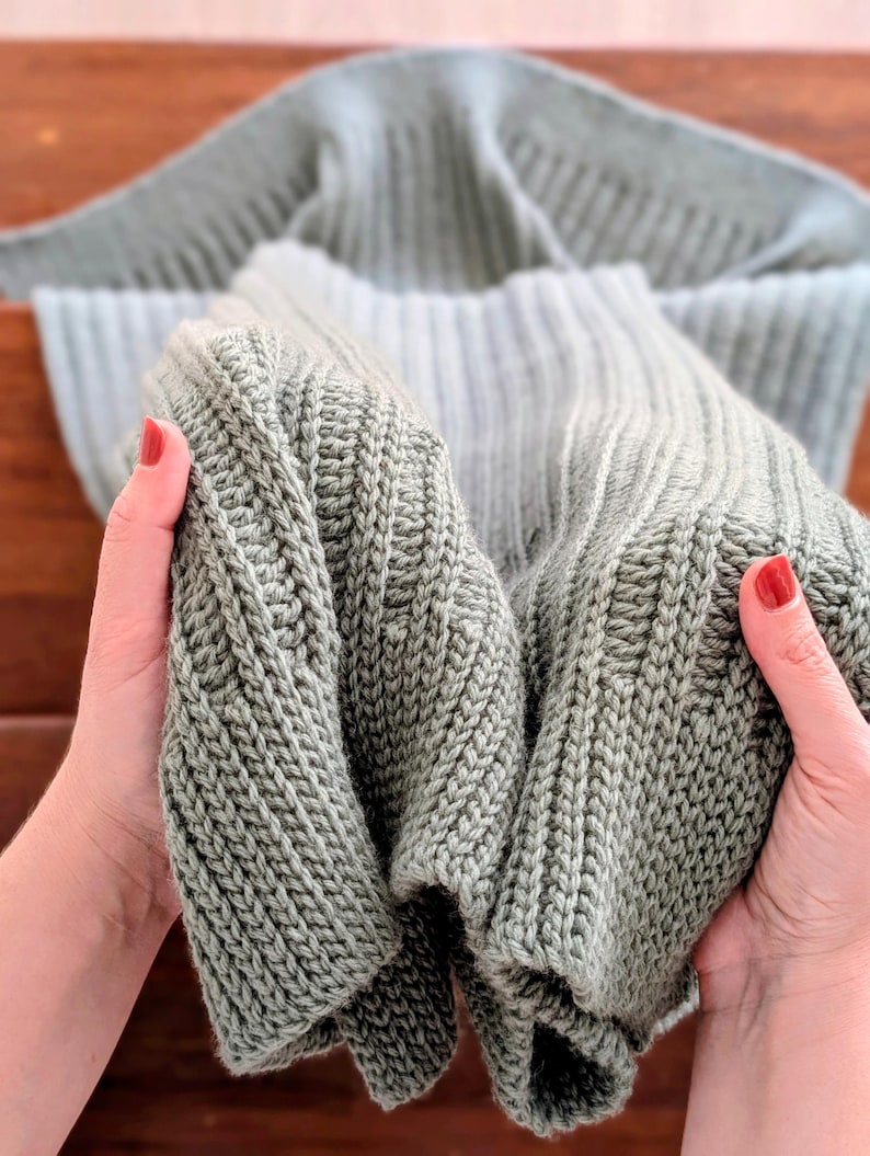 Knit-Look Throw Textured Crochet Blanket Pattern