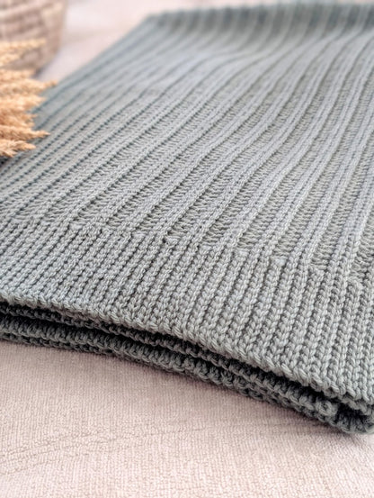Knit-Look Throw Textured Crochet Blanket Pattern