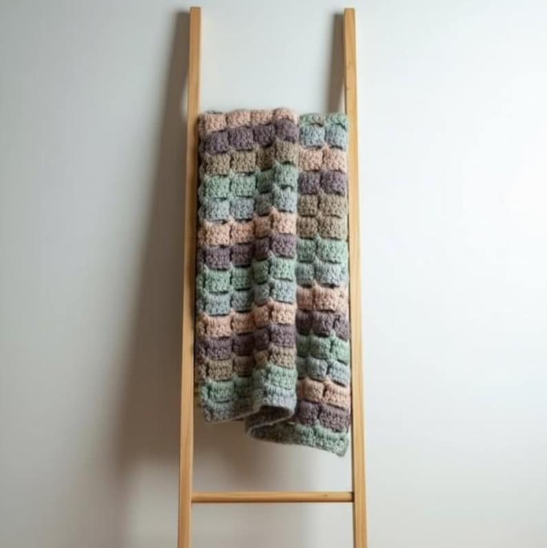 Super Chunky Striped Crochet Blanket Pattern