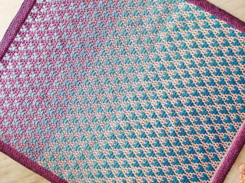 Because l Love You: Mosaic Crochet Baby Blanket Pattern