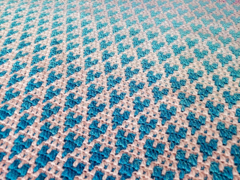 Because l Love You: Mosaic Crochet Baby Blanket Pattern