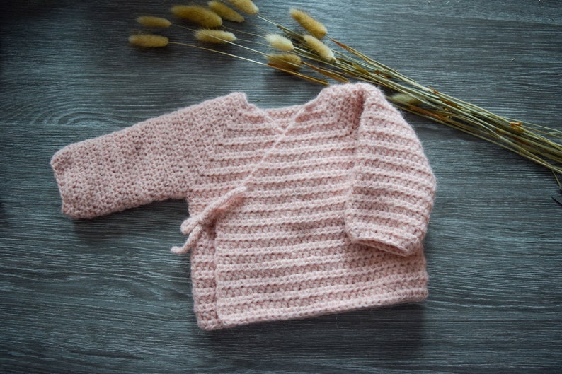 Easy Baby Crochet Cardigan Pattern with Ties