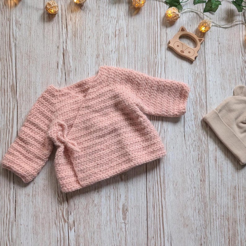 Easy Baby Crochet Cardigan Pattern with Ties