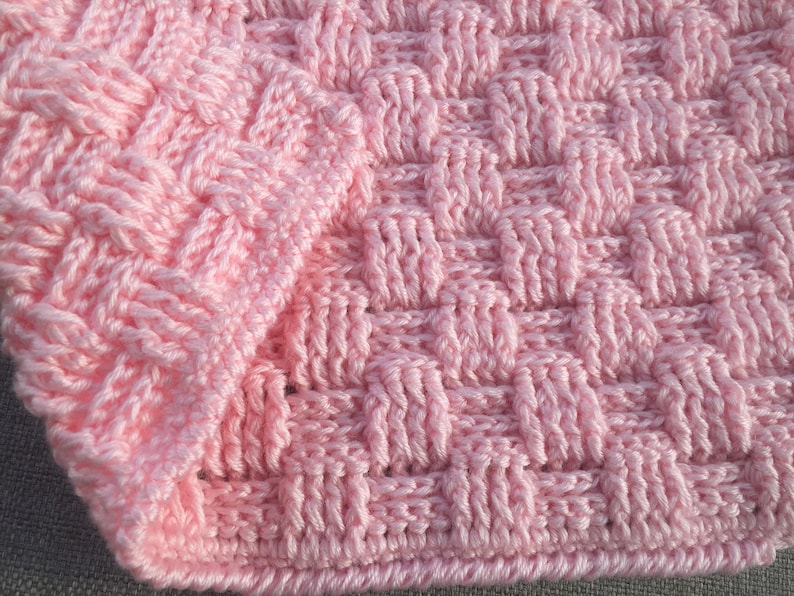 Crochet Blanket Basketweave/Waffle Pattern