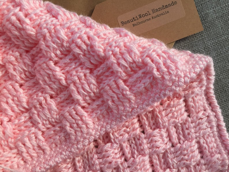 Crochet Blanket Basketweave/Waffle Pattern