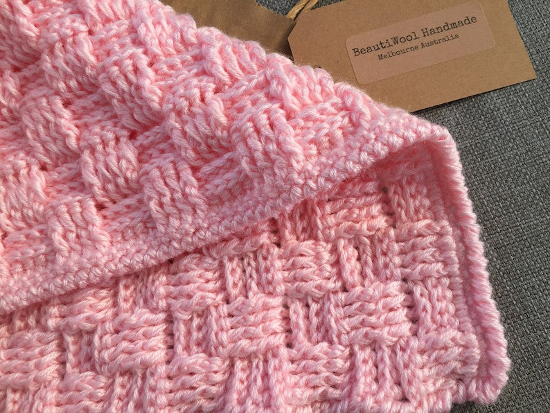 Crochet Blanket Basketweave/Waffle Pattern