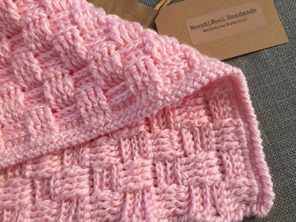 Crochet Blanket Basketweave/Waffle Pattern