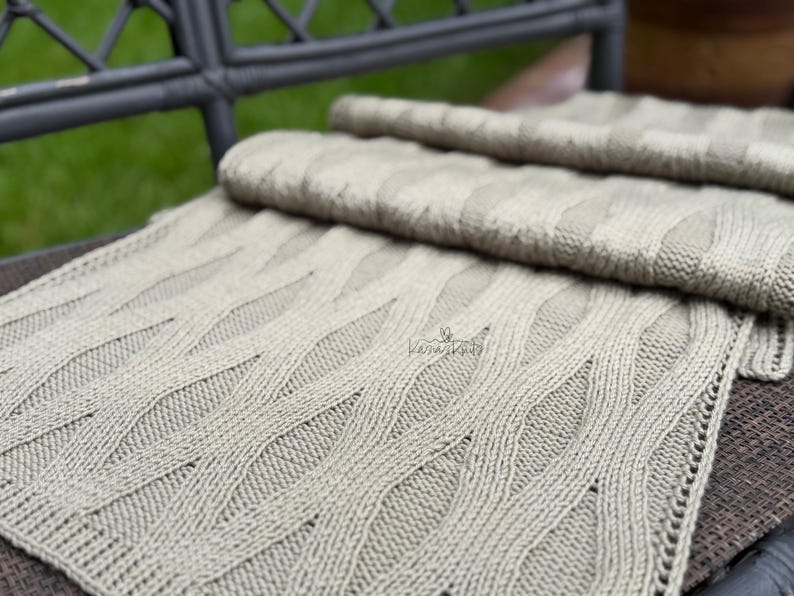 Textured Rectangular Shawl Knitting Pattern