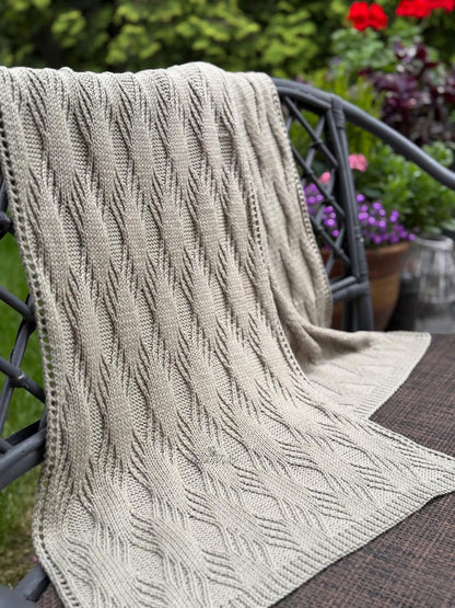 Textured Rectangular Shawl Knitting Pattern