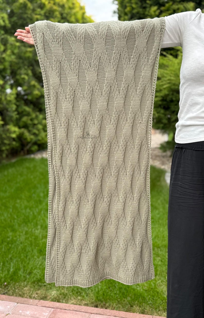 Textured Rectangular Shawl Knitting Pattern