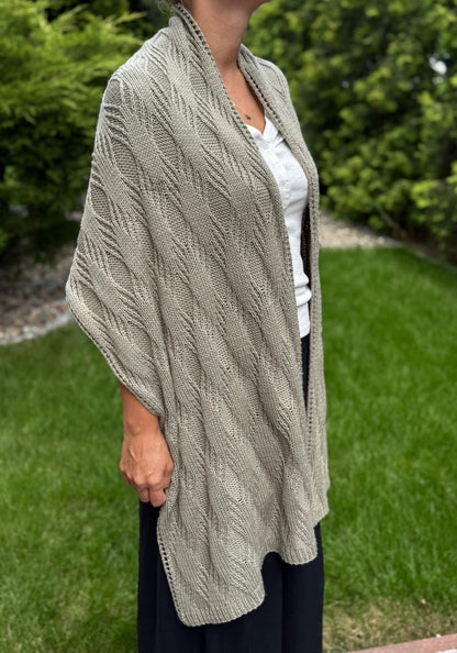 Textured Rectangular Shawl Knitting Pattern