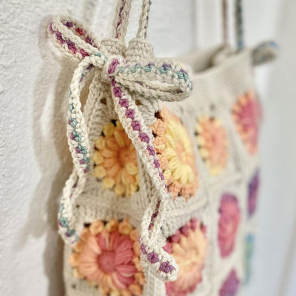 Sunburst Granny Boho Tote Bag Crochet Pattern