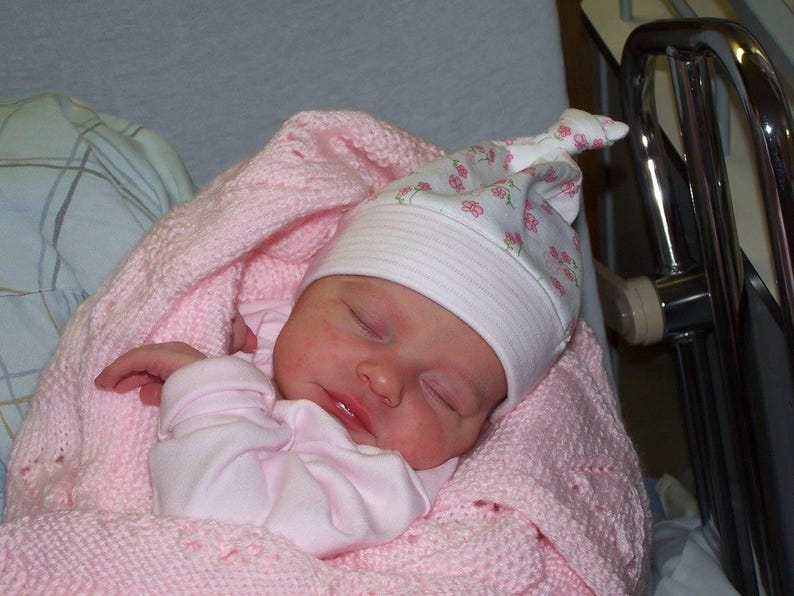 Baby Lace Heart Motif Afghan Knitting Pattern