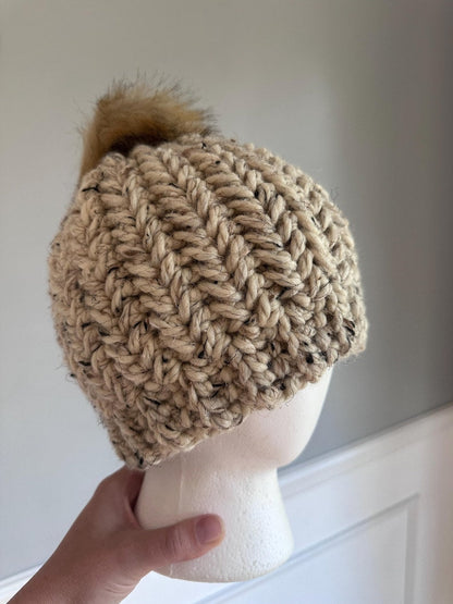 Chunky Herringbone Beanie Crochet Pattern