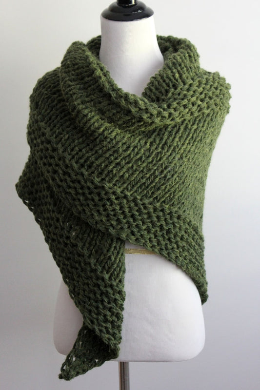 Triangle wrap Shawl Knitting Pattern