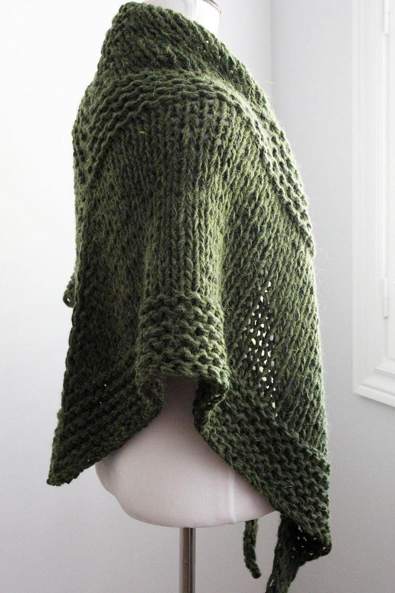 Triangle wrap Shawl Knitting Pattern