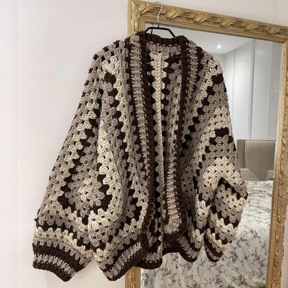 Hexagon Granny Square Cardigan Crochet Pattern