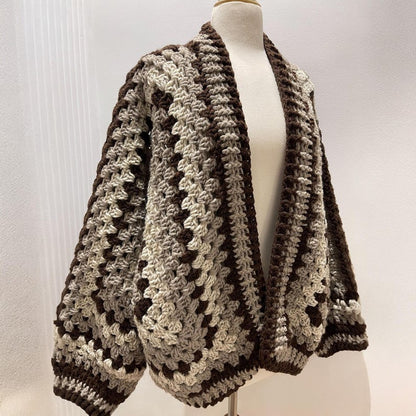 Hexagon Granny Square Cardigan Crochet Pattern