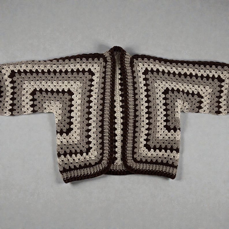 Hexagon Granny Square Cardigan Crochet Pattern