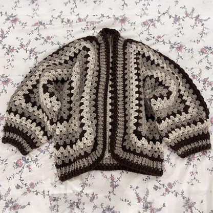 Hexagon Granny Square Cardigan Crochet Pattern