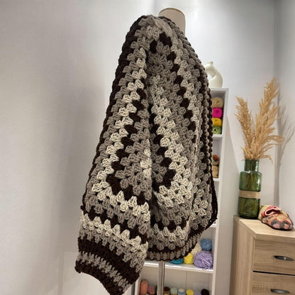 Hexagon Granny Square Cardigan Crochet Pattern
