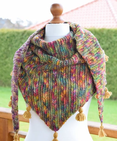 Diana Herringbone Stitch Crochet Shawl PDF pattern
