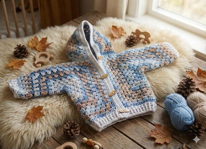 Granny Square Jacket Crochet Pattern