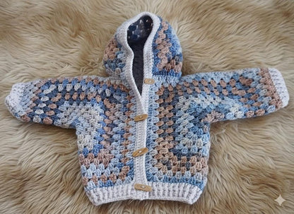 Granny Square Jacket Crochet Pattern
