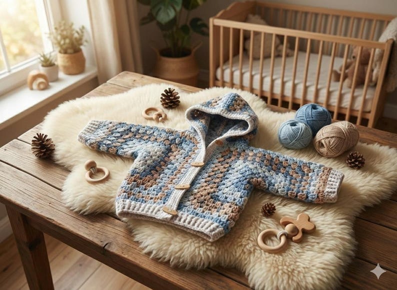 Granny Square Jacket Crochet Pattern