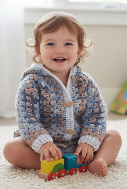 Granny Square Jacket Crochet Pattern