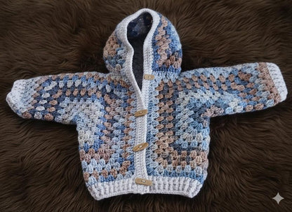 Granny Square Jacket Crochet Pattern