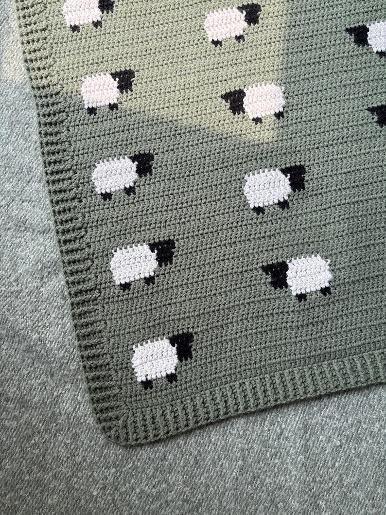 I Love Ewe Baby Blanket crochet pattern