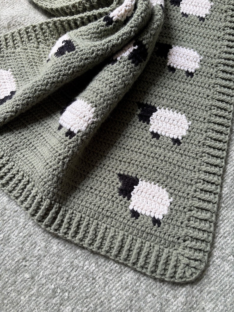 I Love Ewe Baby Blanket crochet pattern