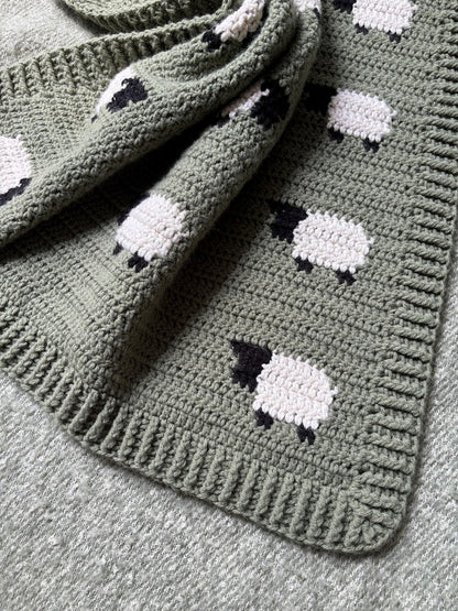 I Love Ewe Baby Blanket crochet pattern